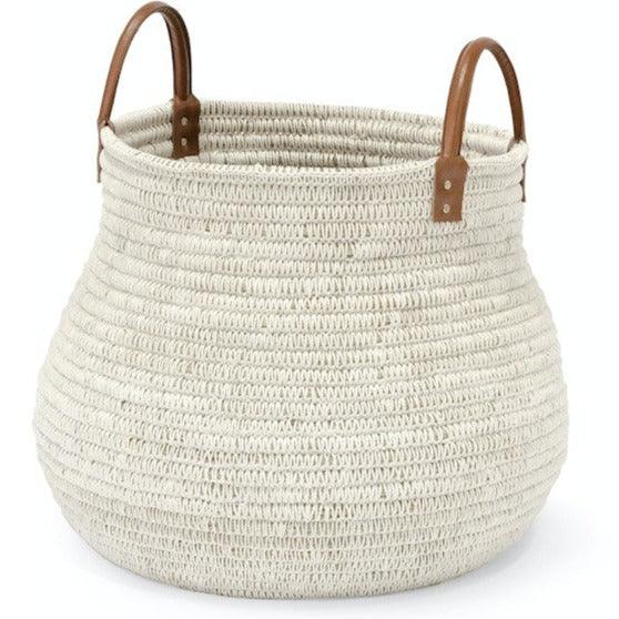 Cairo Basket White - Sea Green Designs
