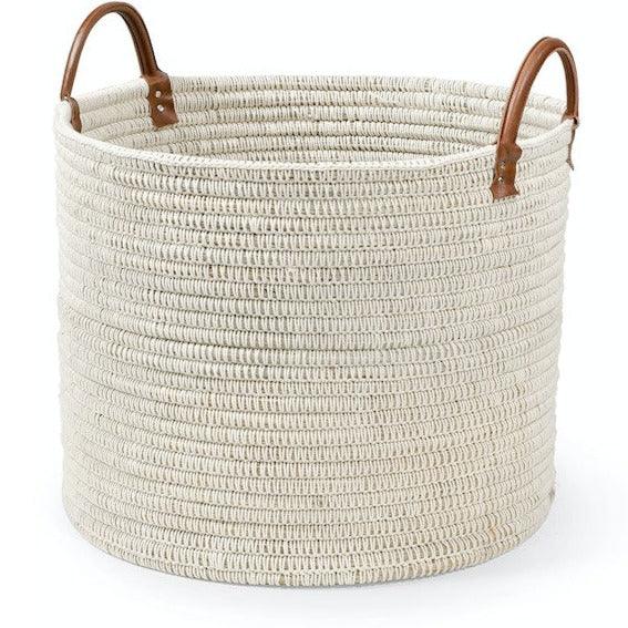 Cairo Planter Basket White - Sea Green Designs