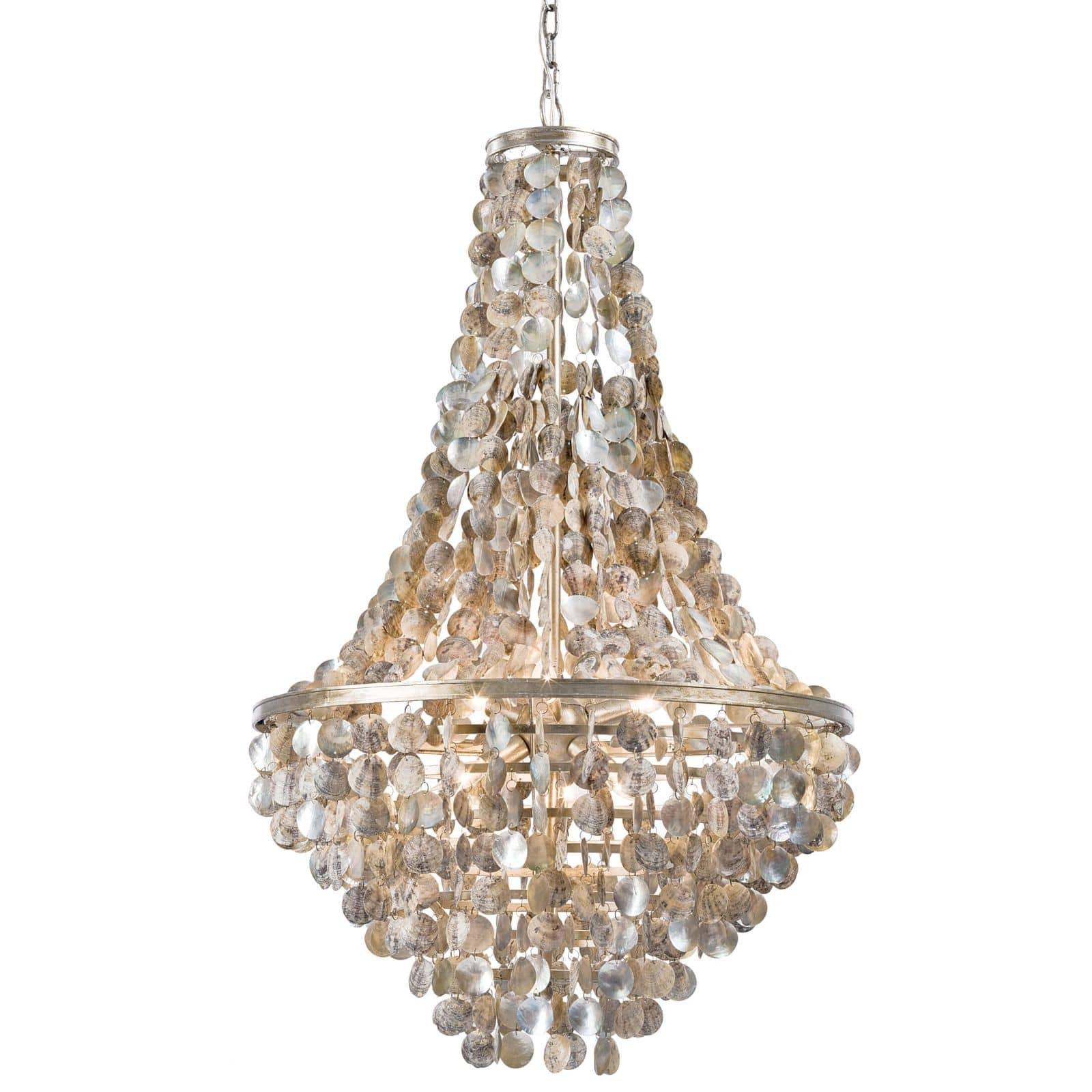 Capri Abalone Shell Chandelier - Sea Green Designs