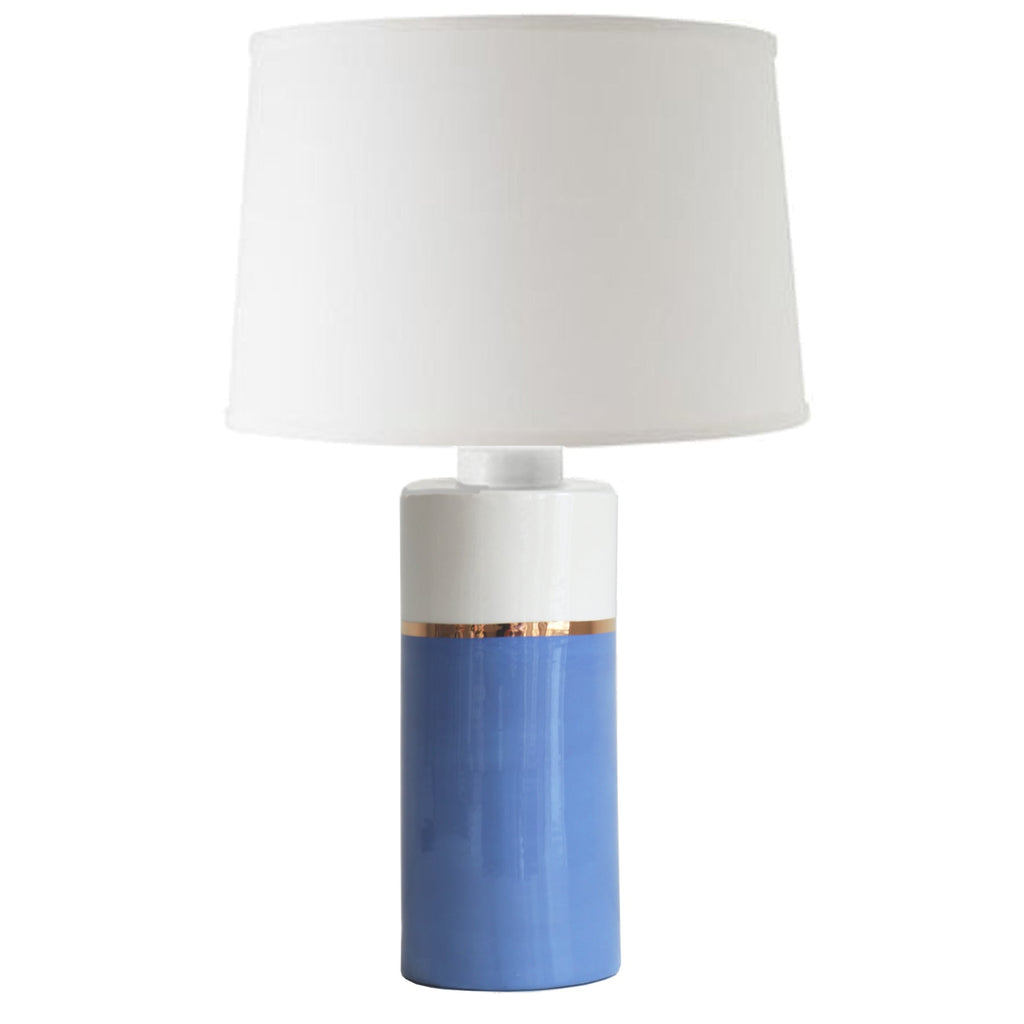 French Blue Color Block Column Lamp - Sea Green Designs