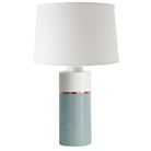 Lamb's Ear Blue Color Block Column Lamp - Sea Green Designs
