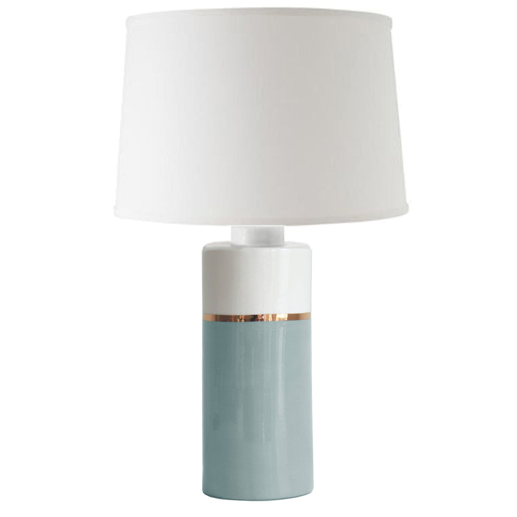 Lamb's Ear Blue Color Block Column Lamp - Sea Green Designs