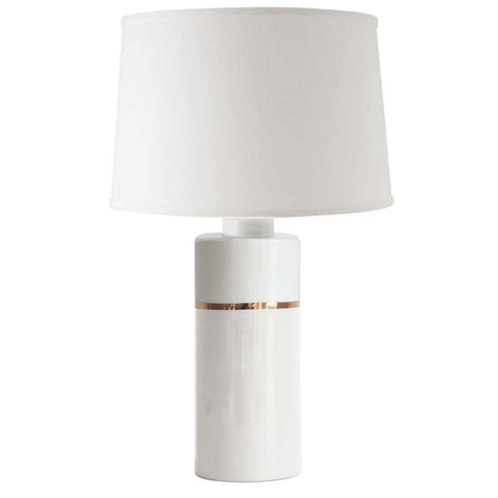 White Color Block Column Lamp - Sea Green Designs