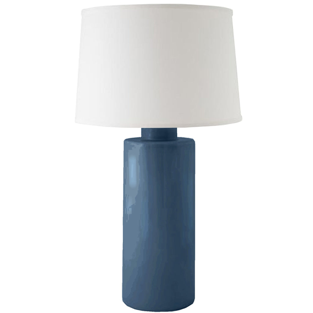 Navy Blue Solid Column Lamp - Sea Green Designs