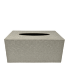 Deco Rectangular Tissue Box in Paderi Marshmellow Wallpaper - Sea Green Designs