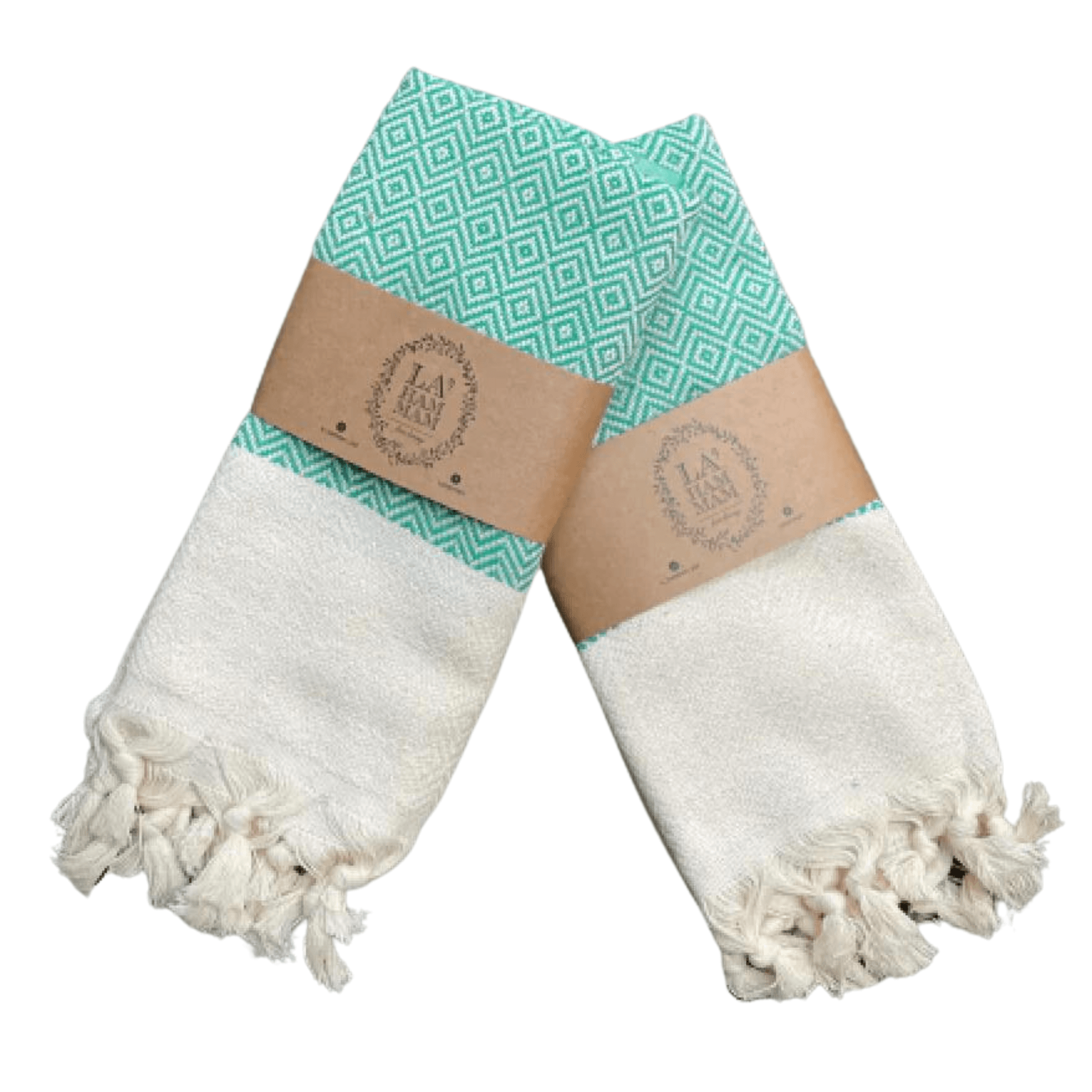 Diamond Turkish Cotton Kitchen / Hand Towel - Sea Green Designs