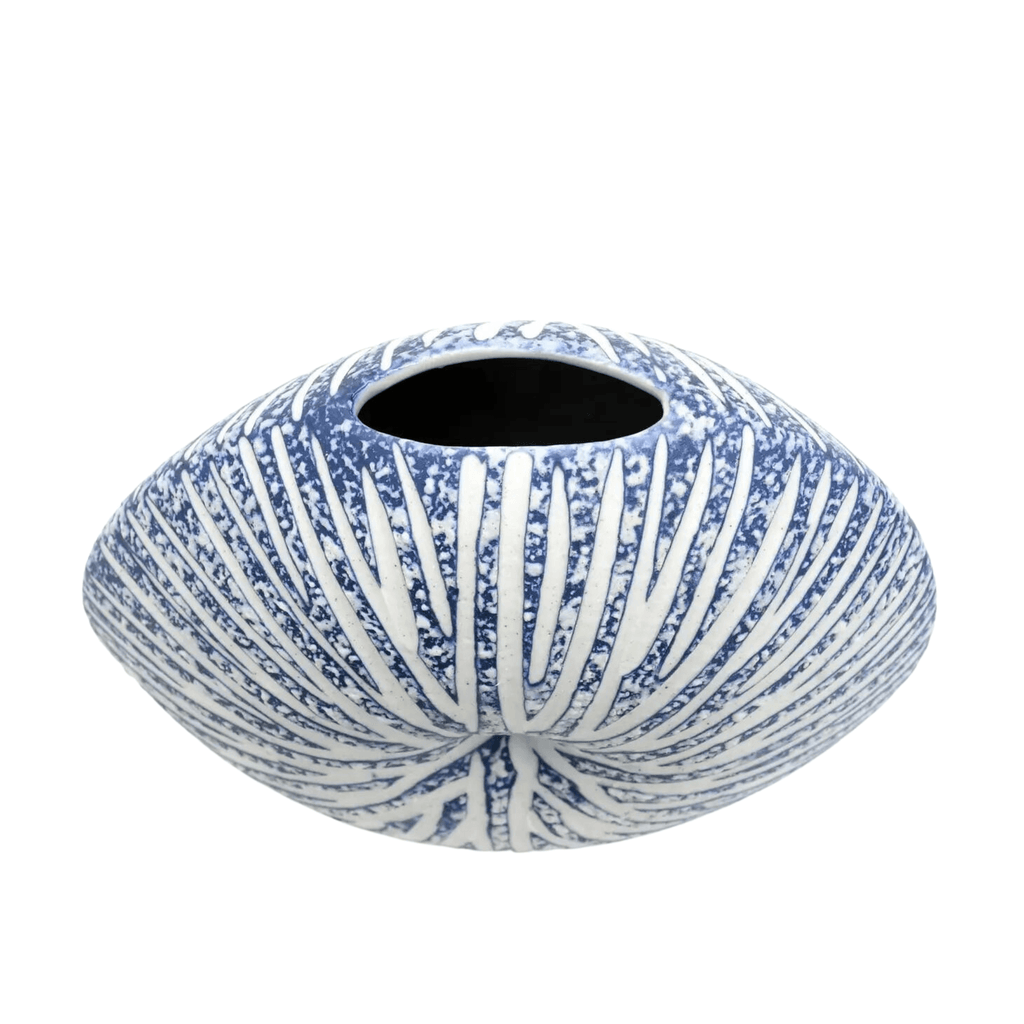 Diva Round Porcelain Bud Vase in Blue - Sea Green Designs