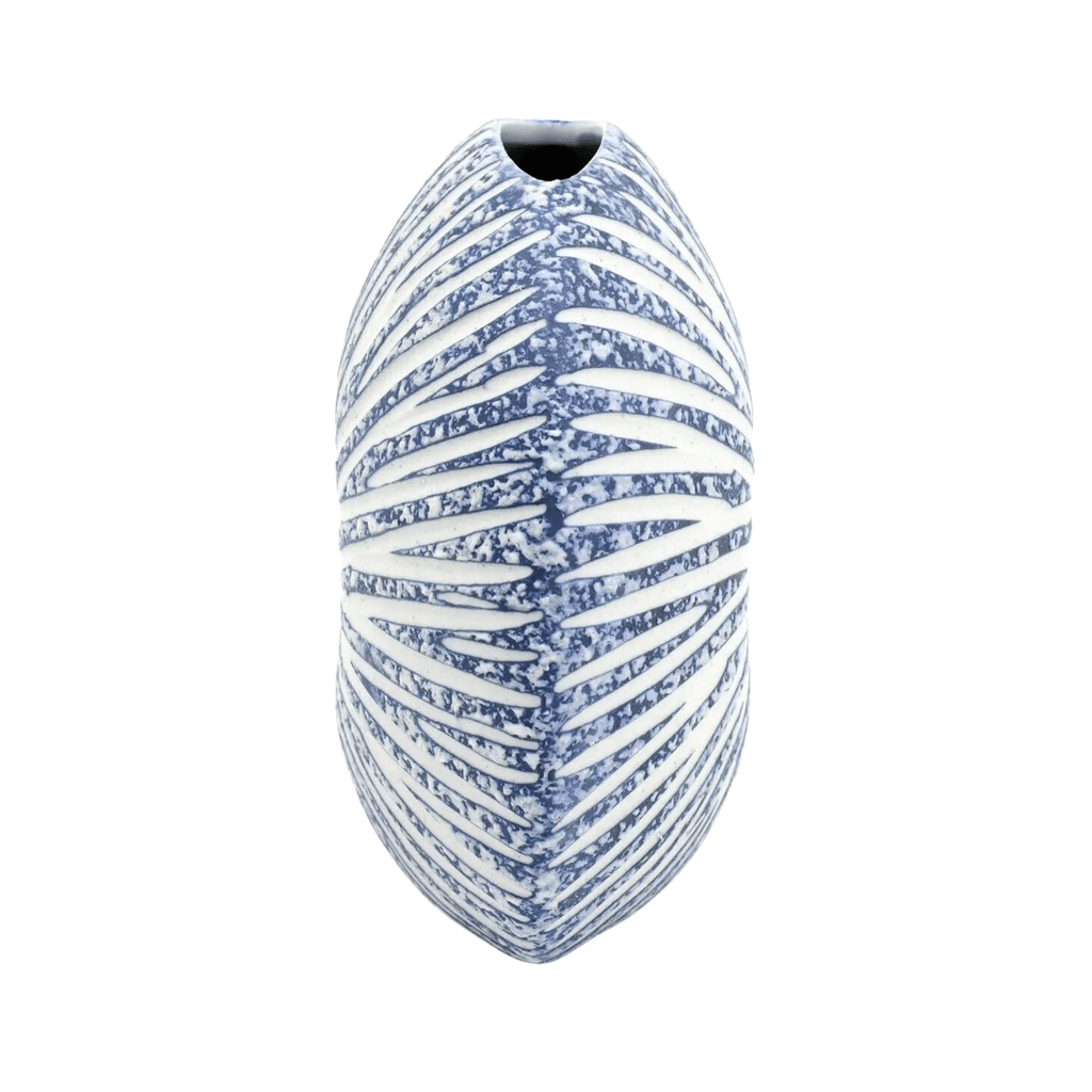 Diva Round Porcelain Bud Vase in Blue - Sea Green Designs