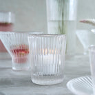Pressed Clear Juice Glasses, Set of 4 - Sea Green Designs