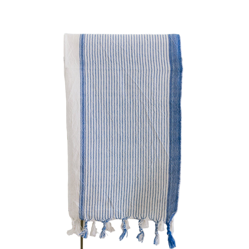 Ivory Blue Tribeca Hand Towel - Sea Green Designs