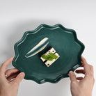 Forest Star Dinner Plate Recycled Ceramic Eco-Clay, Set of 4 - Sea Green Designs