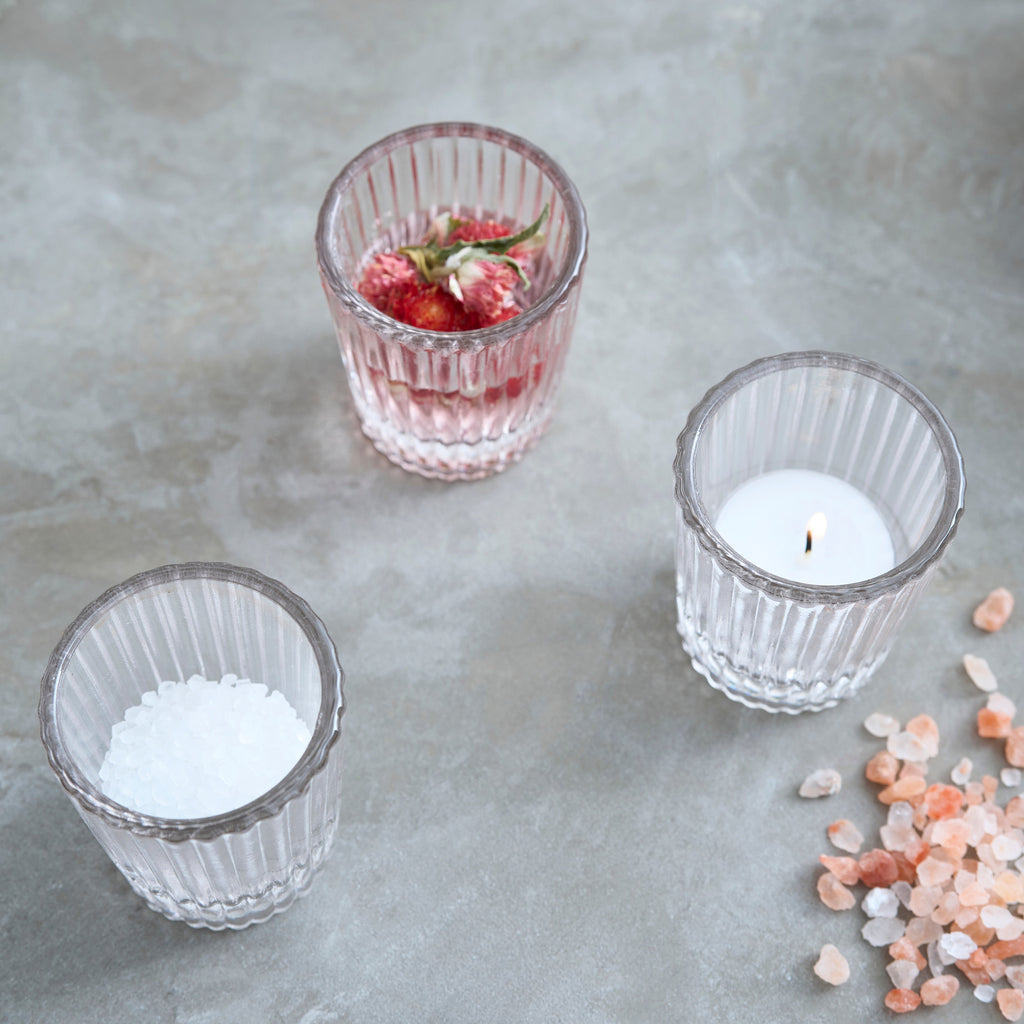 Pressed Clear Shot Glasses, Set of 6 - Sea Green Designs