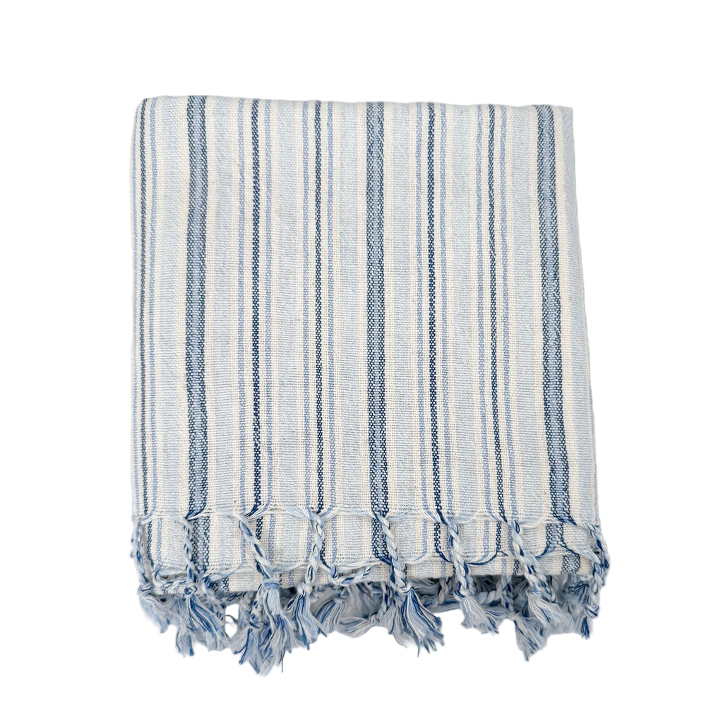 Blue Thin Stripe  Cape Hand Towel - Sea GReen Designs