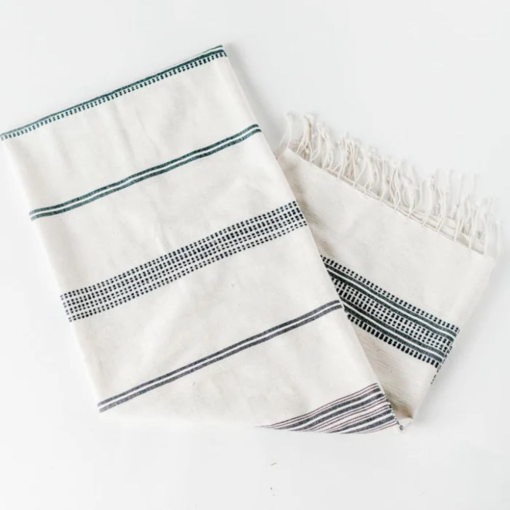 Aden Cotton Bath Towel - Sea Green Designs