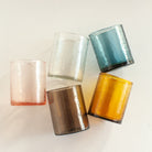 Recycled Hammered Glasses, Set of 4 - Sea Green Designs