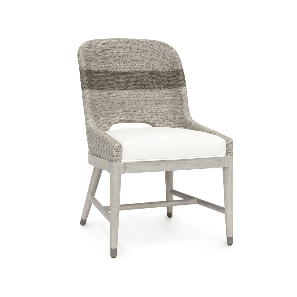 Fritz Rope Side Chair Fog White - Sea Green Designs