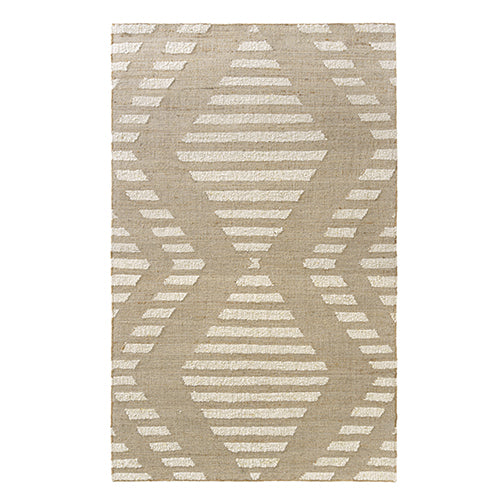 Handwoven Geoblend Rug in Natural/Ivory - Sea Green Designs