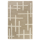 Handwoven Striped Geoblend Rug in Natural/Ivory - Sea Green Designs