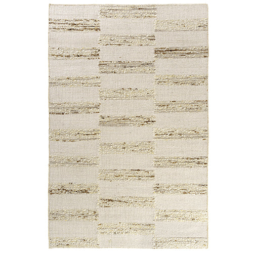 Handwoven Geoblend Rug in White/Beige - Sea Green Designs