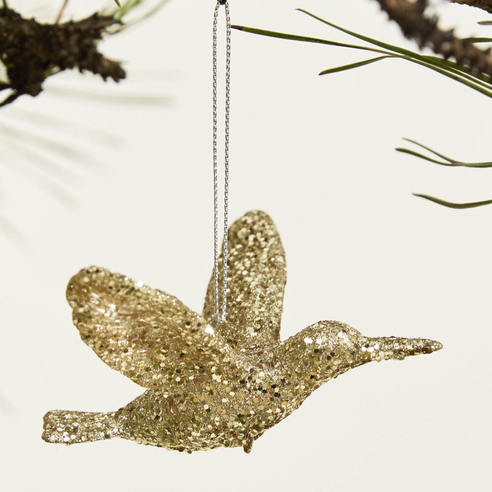 Glittered Bird Ornament