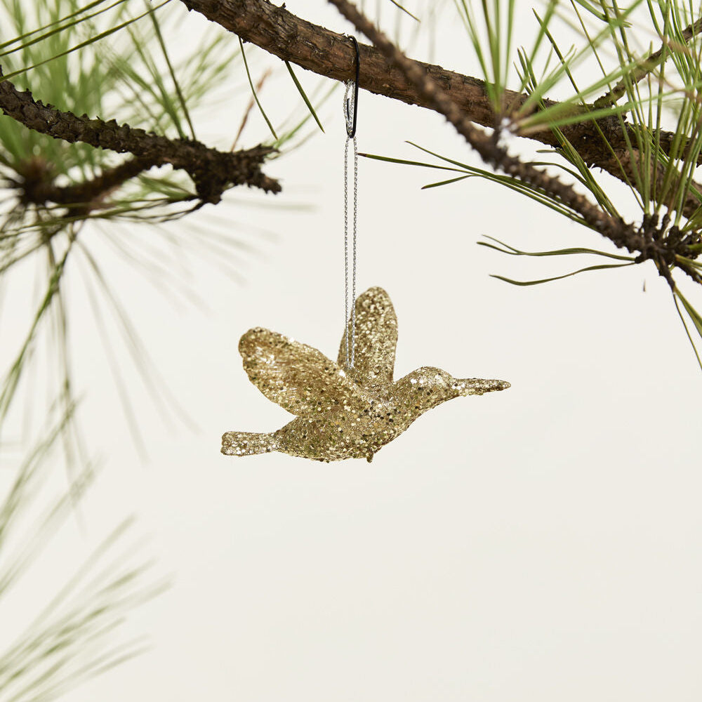 Glittered Bird Ornament