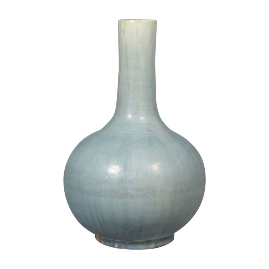 Green Vintage Ceramic Globular Vase - Sea Green Designs