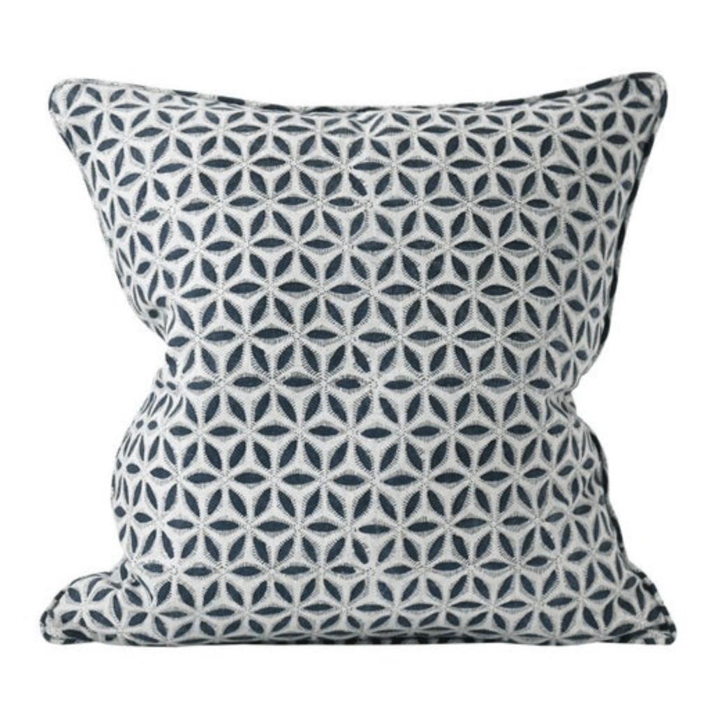 Hamani Indian Linen Cushion in Teal - Sea Green Designs