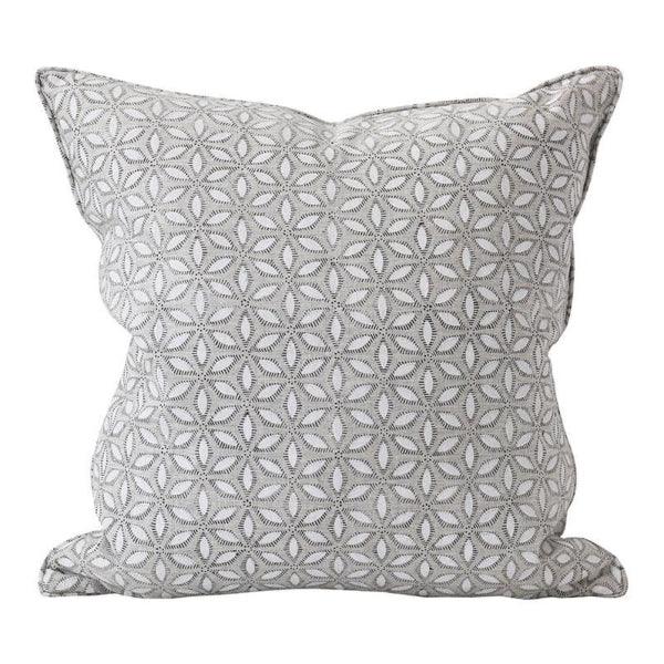 Hamani Linen Cushion in Chalk - Sea Green Designs