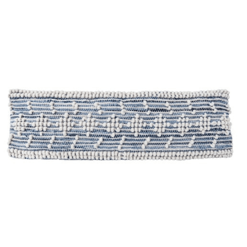 Handwoven Recycled Denim Pillow Cover - Sea Green Designs