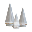 Fluted Christmas Trees with 22K Gold Brushstroke Accent in Hydrangea Blue