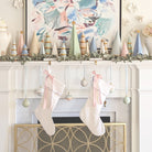 Folded Christmas Trees with 22K Gold Brushstroke Accent in Hydrangea Blue