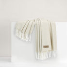 Italian Herringbone Throw Blanket in Birch - Sea Green Designs