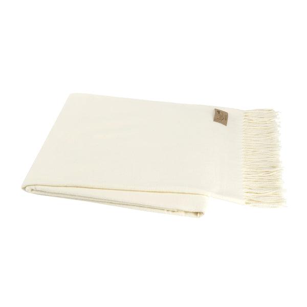 Italian Herringbone Throw Blanket in Ecru - Sea Green Designs