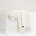 Italian Herringbone Throw Blanket in Ecru - Sea Green Designs