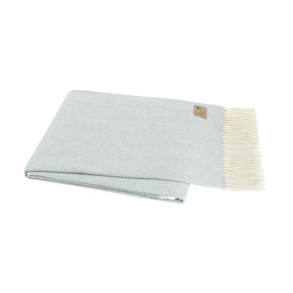 Italian Herringbone Throw Blanket in Glacier - Sea Green Designs