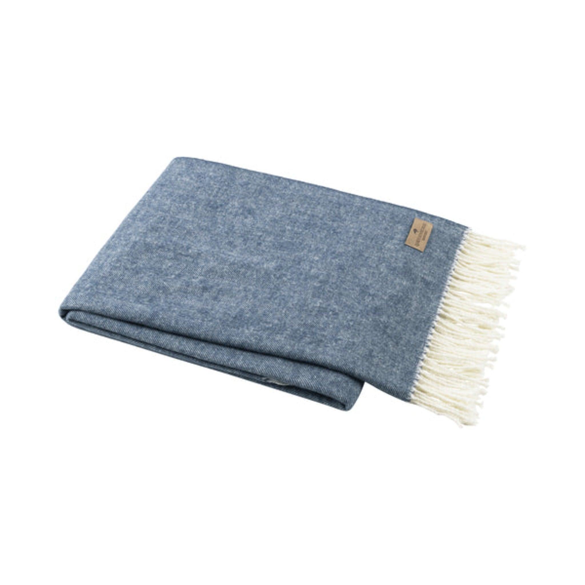 Italian Herringbone Throw Blanket in Harbor - Sea Green Designs