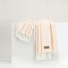 Italian Herringbone Throw Blanket in Pink Salt - Sea Green Designs