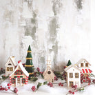 Christmas Village 3-Piece Set with 22K Gold Accents in Ivory