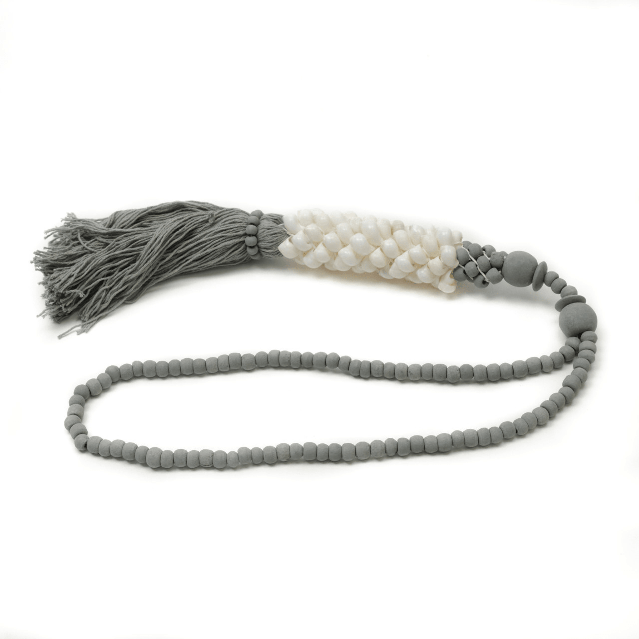 Light Gray Shell Tassels - Sea Green Designs