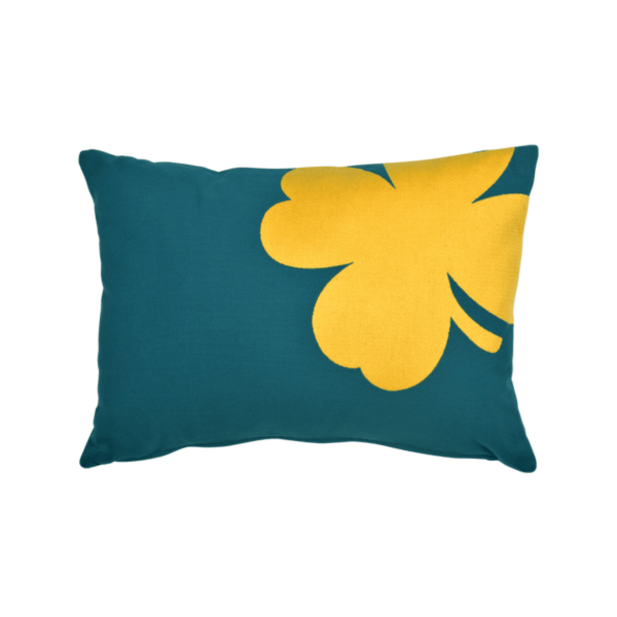 Lumbar Trefle Print Pillow - Sea Green Designs