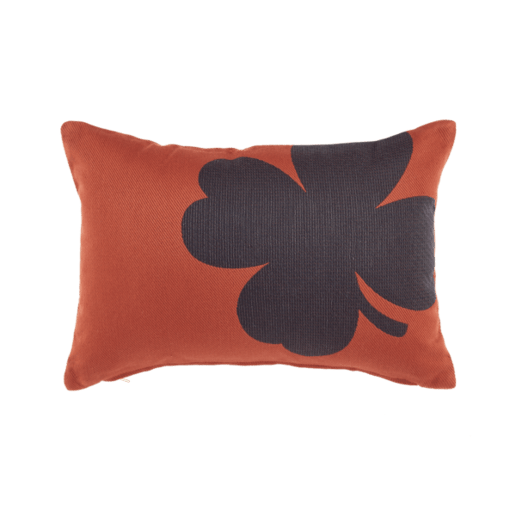 Lumbar Trefle Print Pillow - Sea Green Designs
