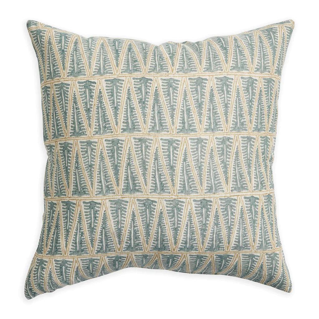 Milos Oak Celadon Linen Cushion - Sea Green Designs