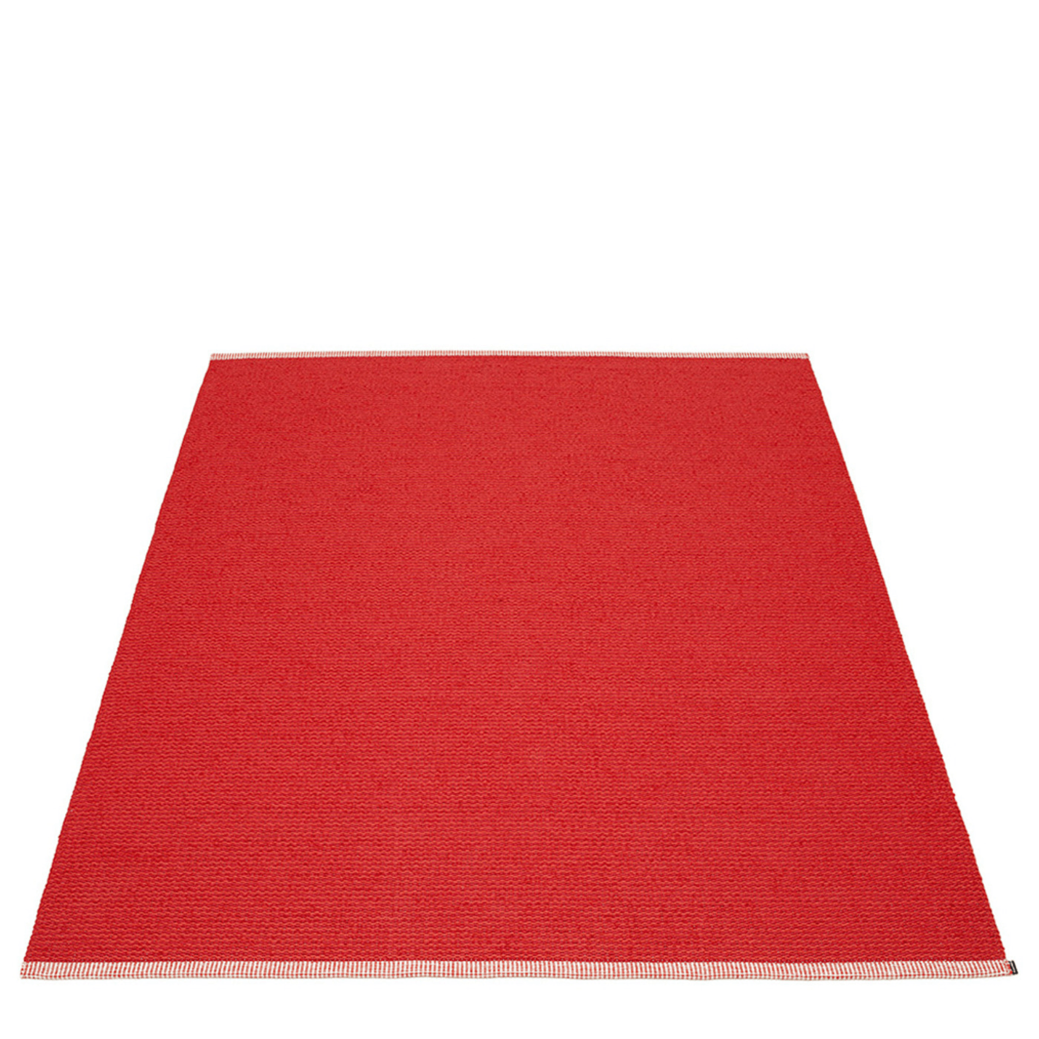 Mono Rug - Coral Red - Sea Green Designs