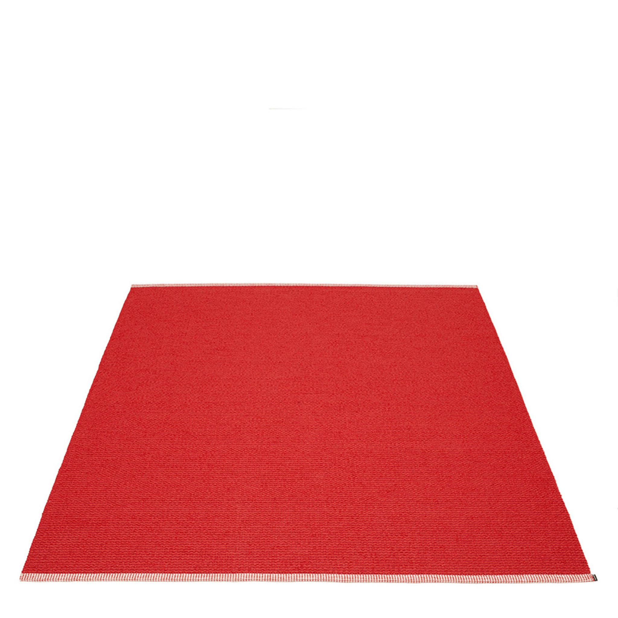 Mono Rug - Coral Red - Sea Green Designs