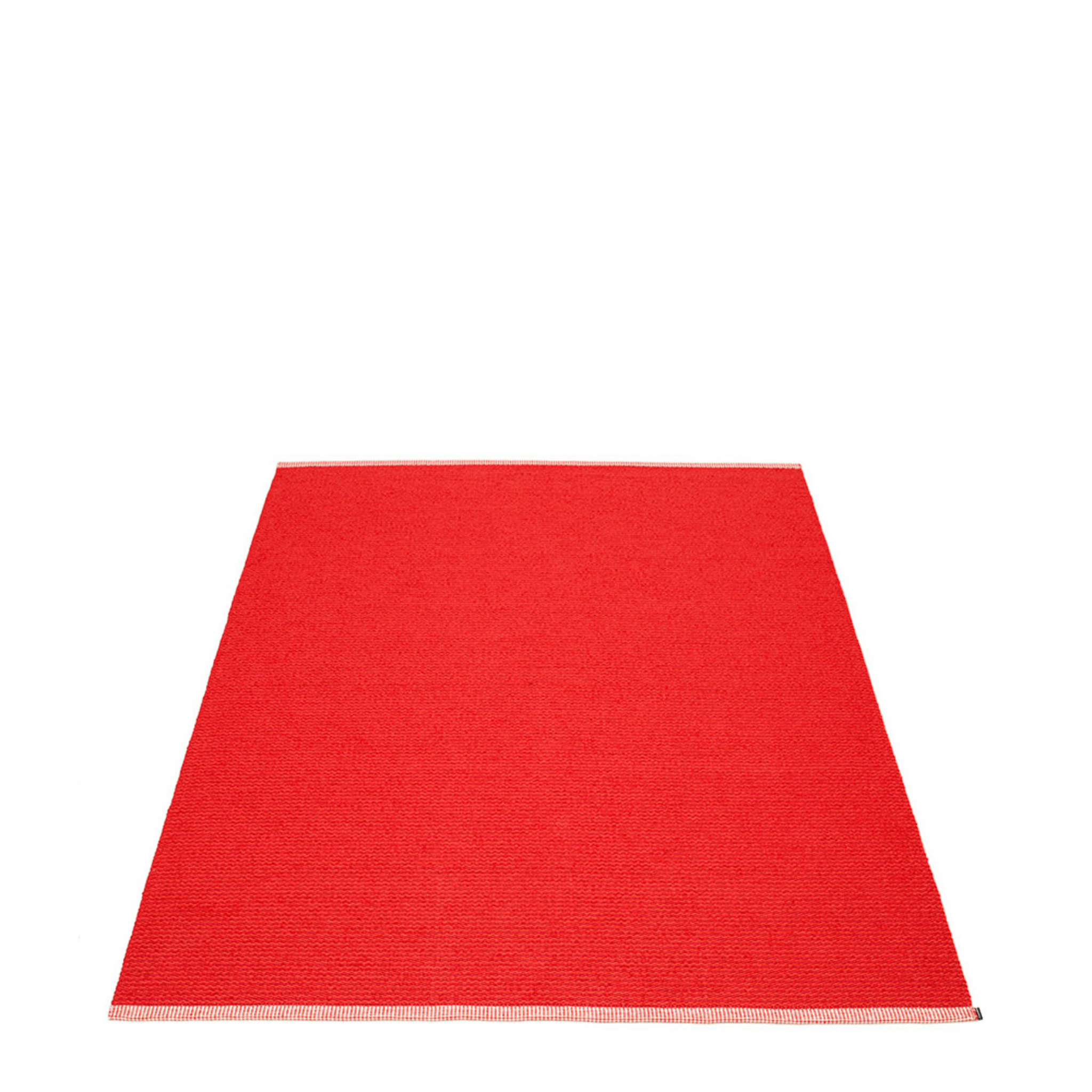 Mono Rug - Coral Red - Sea Green Designs