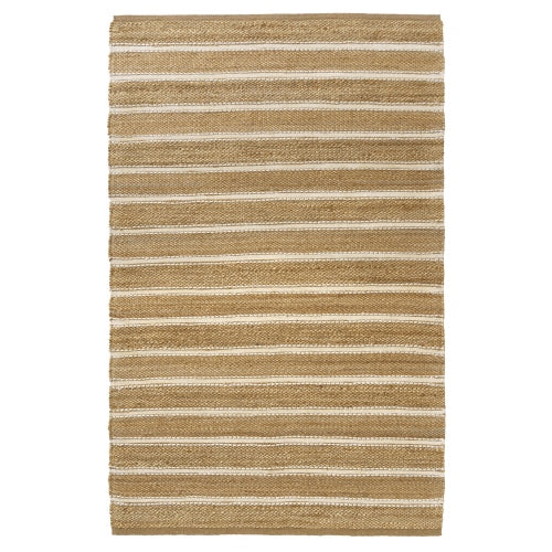 Handwoven Natural Fiber Striped Rug - Sea Green Designs