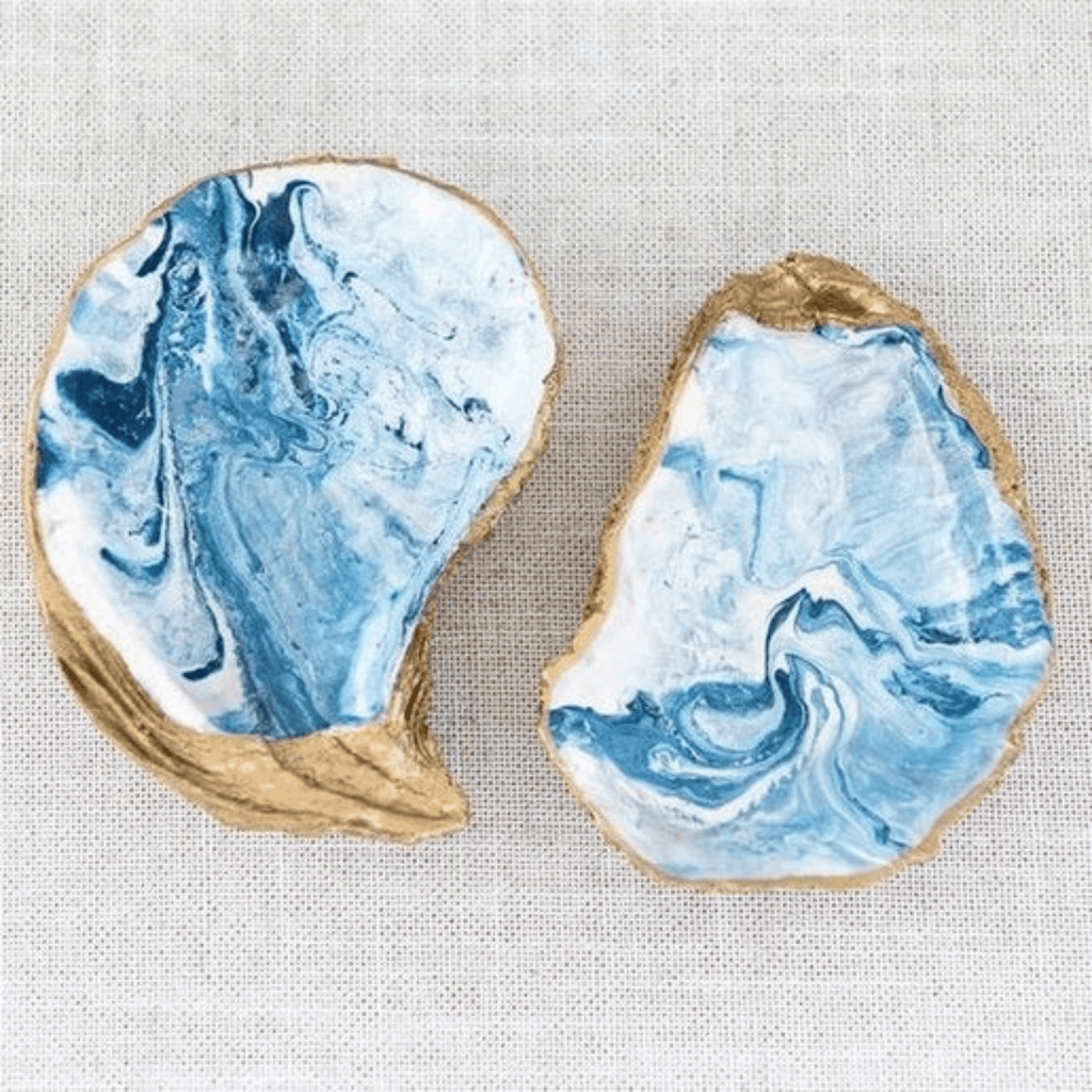Ocean Painted Oyster Dish - Sea Green Designs