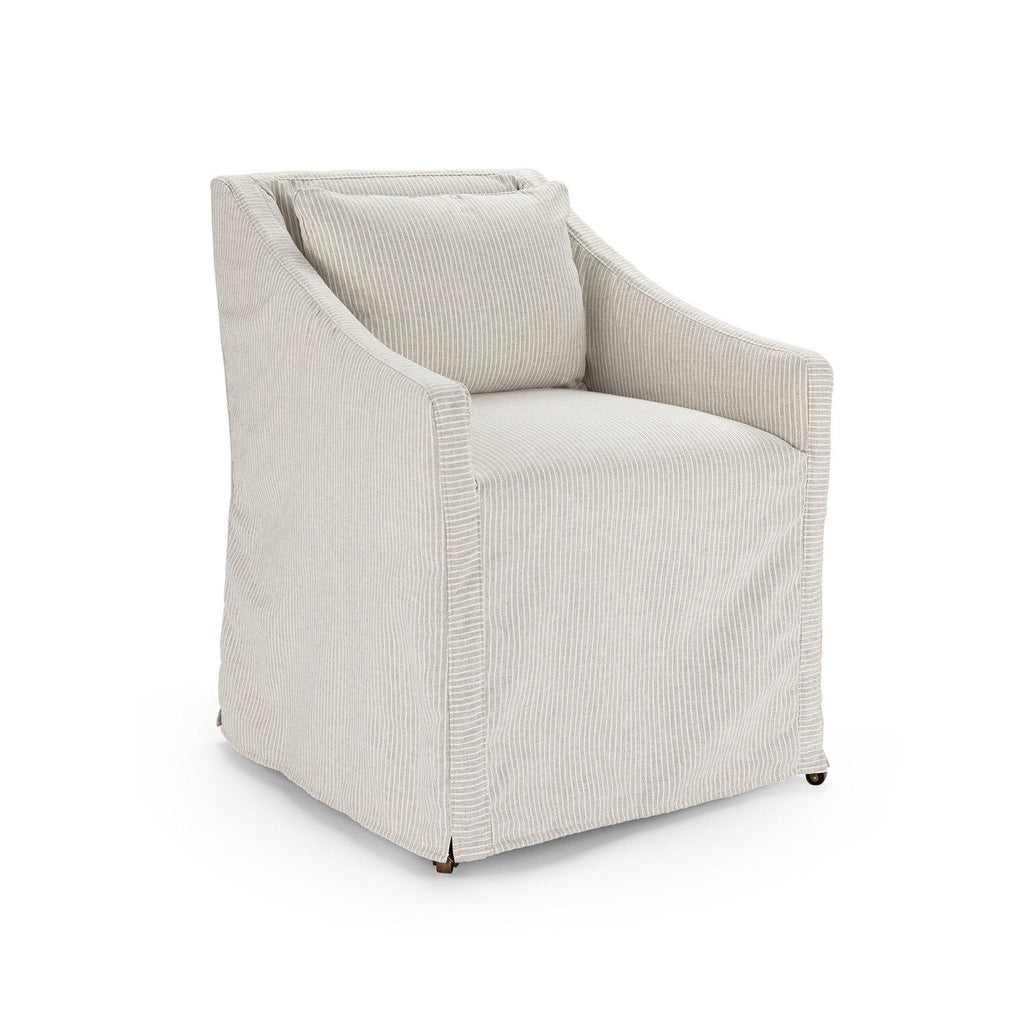 Olsen Arm Slip Dining Chair - Sea Green Designs