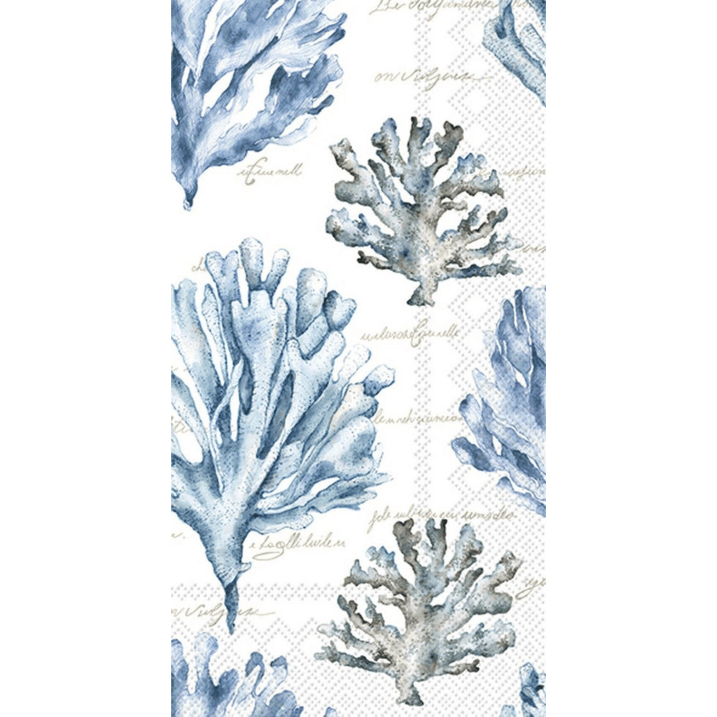 Paper Guest Towel Napkins Coral White - Sea Green Designs
