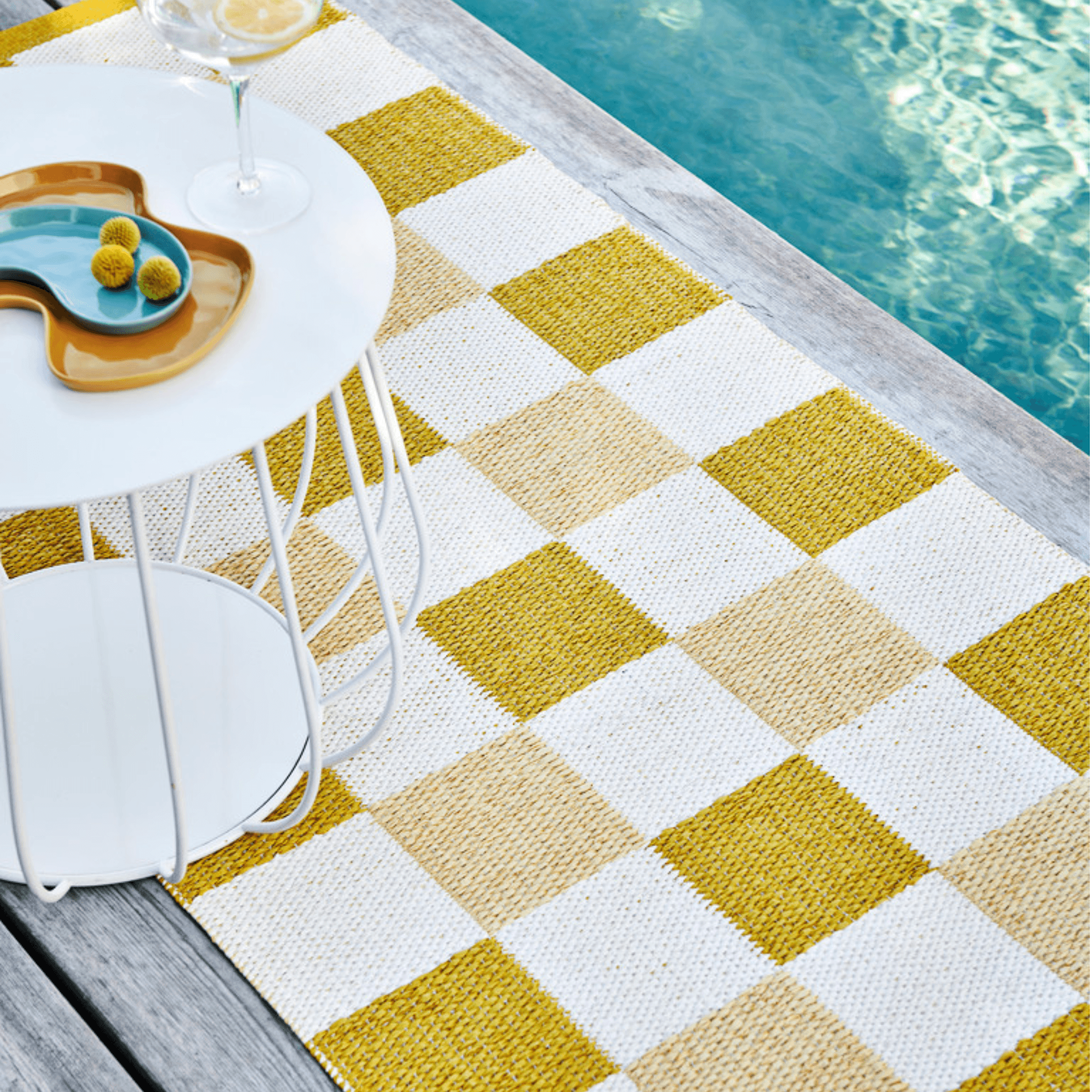 Pix Rug - Mustard - Sea Green Designs